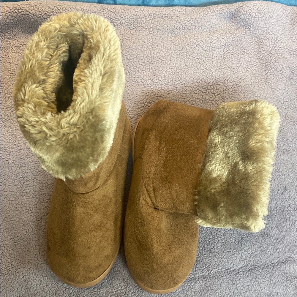 XS Junior Cozy Faux Fur Lined Houseshoes